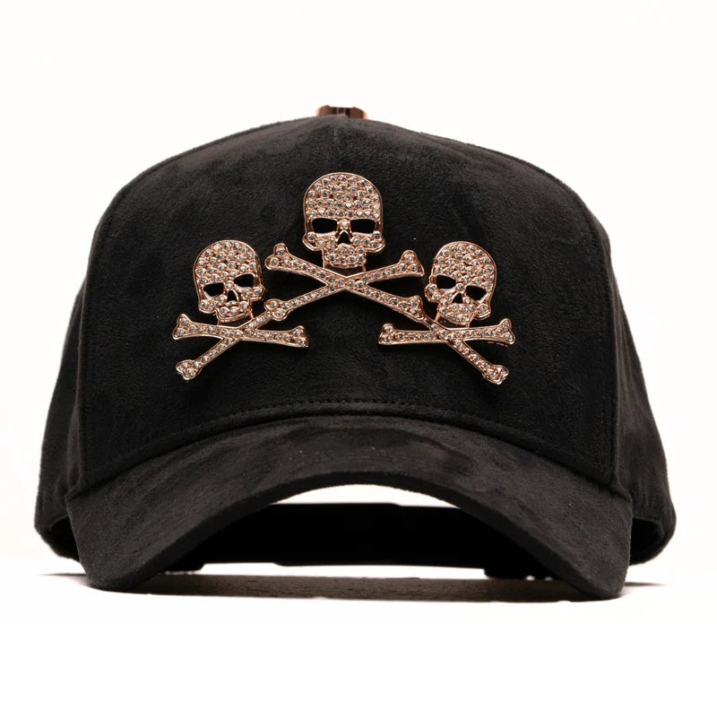 *EL BARBAS HATS “ROSE GOLD SKULLS”