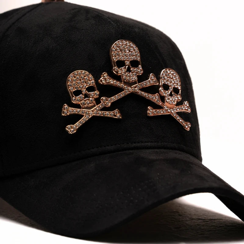 *GORRA EL BARBAS HATS “ROSE GOLD SKULLS”